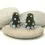 Thumbnail: Black pair cone beads with raised dots