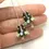 Thumbnail: Black pair cone beads with raised dots