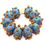 Thumbnail: Turquoise etched spacer beads 10mm with raised dots