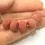 Thumbnail: Rondelle beads 12mm with lava textured