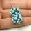 Thumbnail: Teal Green etched pair beads with raised dots