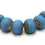 Thumbnail: Turquoise etched rondelle beads 12mm