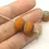 Thumbnail: Yellow Mustard etched rondelle beads 12mm
