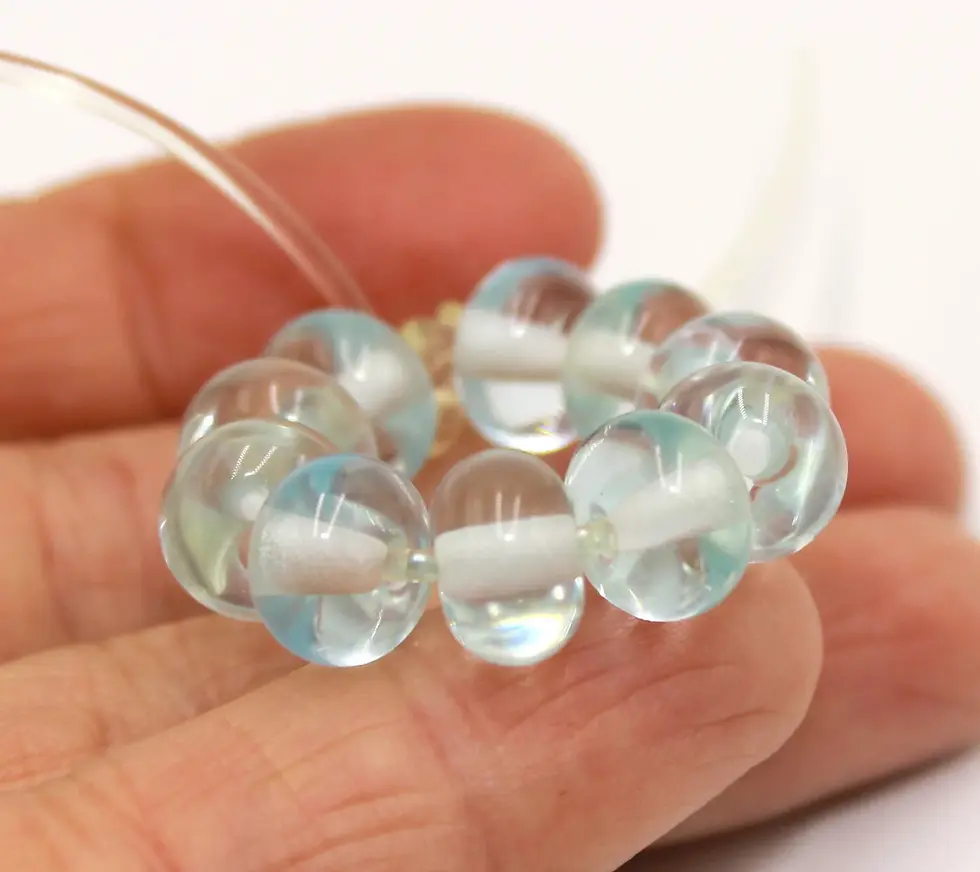 Pale Blue spacer beads