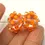 Thumbnail: Pink-Orange pair beads with raised dots 14mm