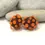 Thumbnail: Purple etched pair beads with raised dots