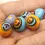 Thumbnail: Artisan donut beads for jewelr with polka