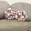 Thumbnail: Rose pair lampwork glass beads with raised dots 14mm