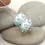 Thumbnail: White rondelle beads 12mm with raised dots