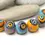 Thumbnail: Artisan donut beads for jewelr with polka