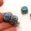 Thumbnail: Turquoise glass cube beads 10mm