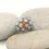 Thumbnail: Orange glass bead with raised dots 15mm, 1pc