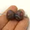 Thumbnail: Turquoise etched pair glass bead 14mm