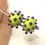 Thumbnail: Green pair beads with raised dots
