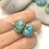 Thumbnail: Rondelle beads 12mm with lava textured