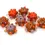 Thumbnail: Carrot-Purple rondelle beads 12mm with raised dots