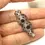 Thumbnail: Clear-Black etched pair glass beads with polka dot 12mm