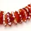 Thumbnail: Red and Orange caps beads with white frit