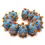 Thumbnail: Turquoise etched spacer beads 10mm with raised dots