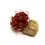 Thumbnail: Dark Red glass bead with raised dots 15mm, 1pc