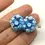 Thumbnail: Turquoise pair glass beads with raised dots 14mm