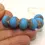 Thumbnail: Turquoise etched rondelle beads 12mm