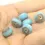 Thumbnail: Blue etched rondelle beads