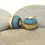 Thumbnail: Ivory etched pair glass bead