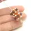 Thumbnail: Black-Yellow rondelle beads 12mm with raised dots
