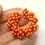 Thumbnail: Red-Carrot spacer beads 10mm with raised dots