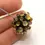 Thumbnail: Black bead with raised dots 15mm, 1pc