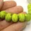 Thumbnail: Green etched rondelle beads
