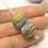 Thumbnail: Violet etched pair glass bead