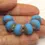 Thumbnail: Turquoise etched rondelle beads 12mm