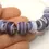 Thumbnail: Violet etched rondelle beads 12mm