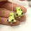 Thumbnail: Green Pea pair cone beads with raised dots