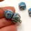 Thumbnail: Turquoise glass cube beads 10mm