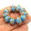 Thumbnail: Turquoise etched spacer beads 10mm with raised dots