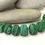 Thumbnail: Green etched rondelle beads 12mm