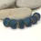 Thumbnail: Blue Turquoise etched rondelle beads