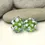 Thumbnail: Green pair beads with raised dots