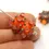 Thumbnail: Grey-Coral rondelle beads 12mm with raised dots