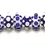 Thumbnail: Blue-White rondelle beads 12mm with raised dots