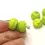 Thumbnail: Green etched rondelle beads