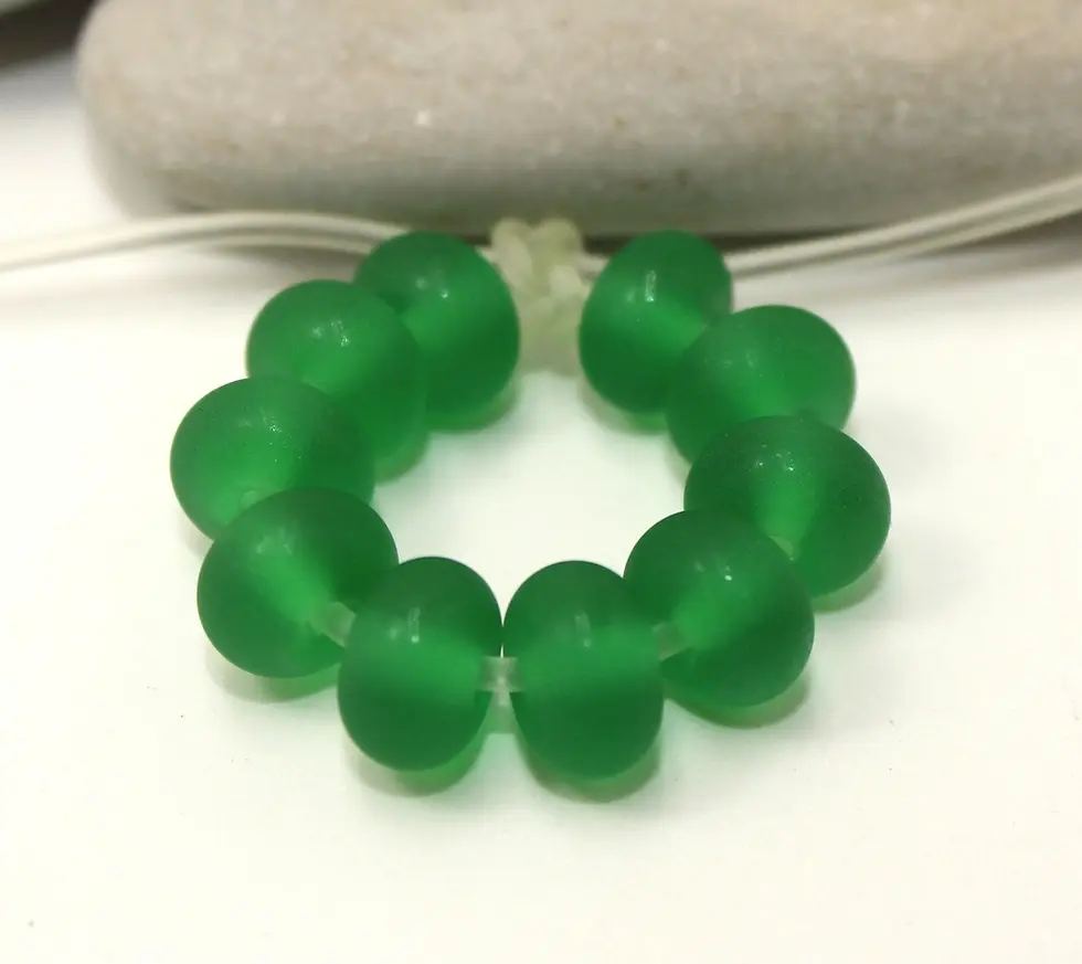 Green Emerald etched spacer