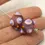 Thumbnail: Purple etched pair beads with raised dots