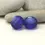 Thumbnail: Dark Blue etched pair glass bead