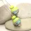 Thumbnail: Gray-Green etched pair lampwork glass bead 14mm