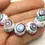 Thumbnail: Artisan donut beads for jewelr with polka