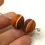 Thumbnail: Grey etched pair glass bead